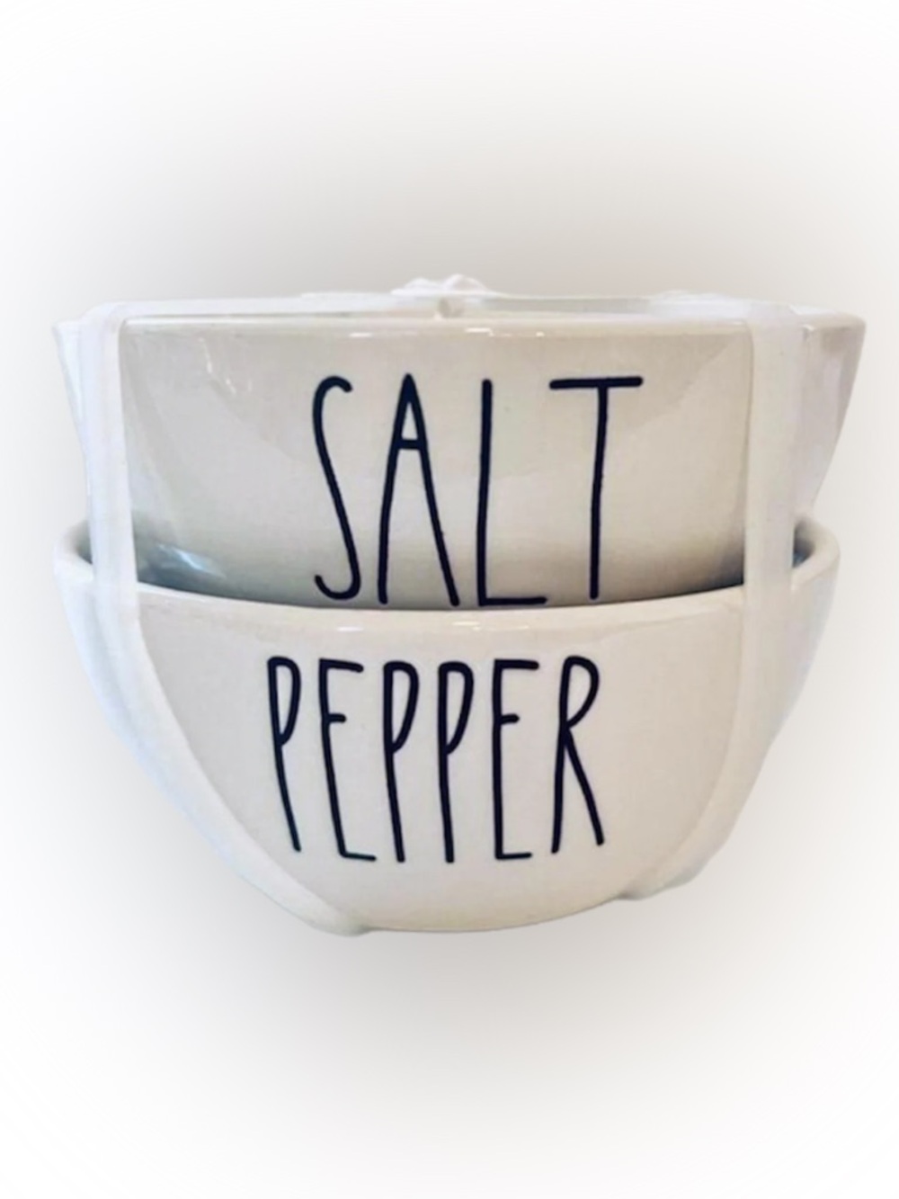Rae Dunn White Salt and Pepper Spice Bowls